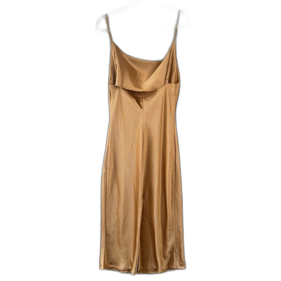 Princess Polly Gold Satin Slip Dress Size 8 - Picture 7 of 9